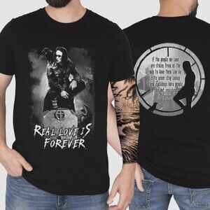 The Crow People Once Believed And Love Quote Black Adult Tshirt-2 Sided